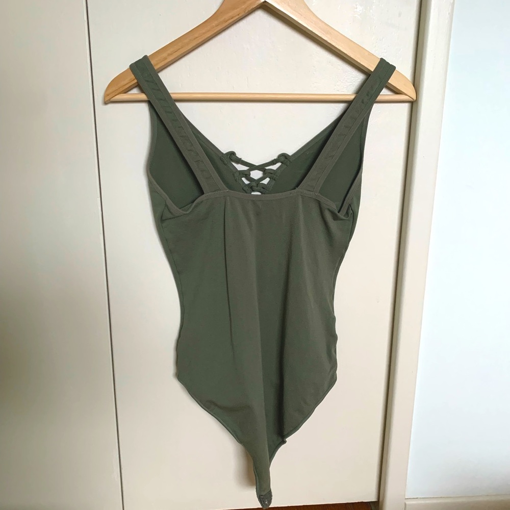 Design Lab Olive Green Bodysuit - Picture 3 of 3
